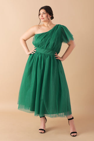 LIVELY CHARM TULLE MIDI DRESS - By Baano