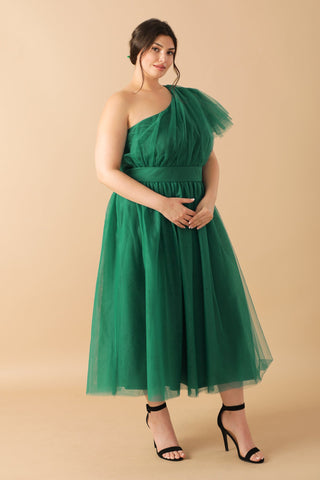 LIVELY CHARM TULLE MIDI DRESS - By Baano