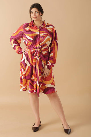 GET ON BOARD WOVEN PLISSE MINI DRESS - By Baano