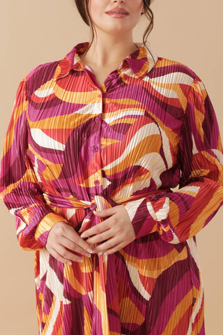 GET ON BOARD WOVEN PLISSE MINI DRESS - By Baano