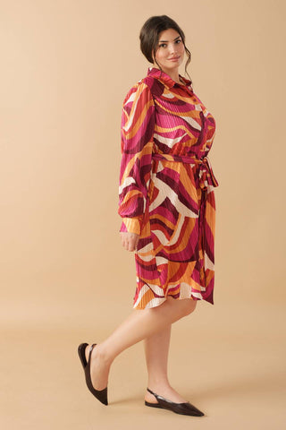 GET ON BOARD WOVEN PLISSE MINI DRESS - By Baano