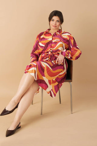 GET ON BOARD WOVEN PLISSE MINI DRESS - By Baano