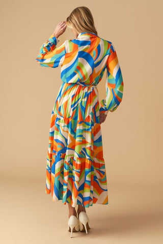 GLAM ATTITUDE WOVEN MIDI SHIRT DRESS - By Baano