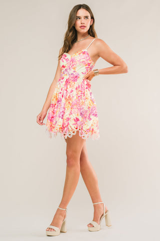 ON A GOOD NOTE WOVEN MINI DRESS - By Baano