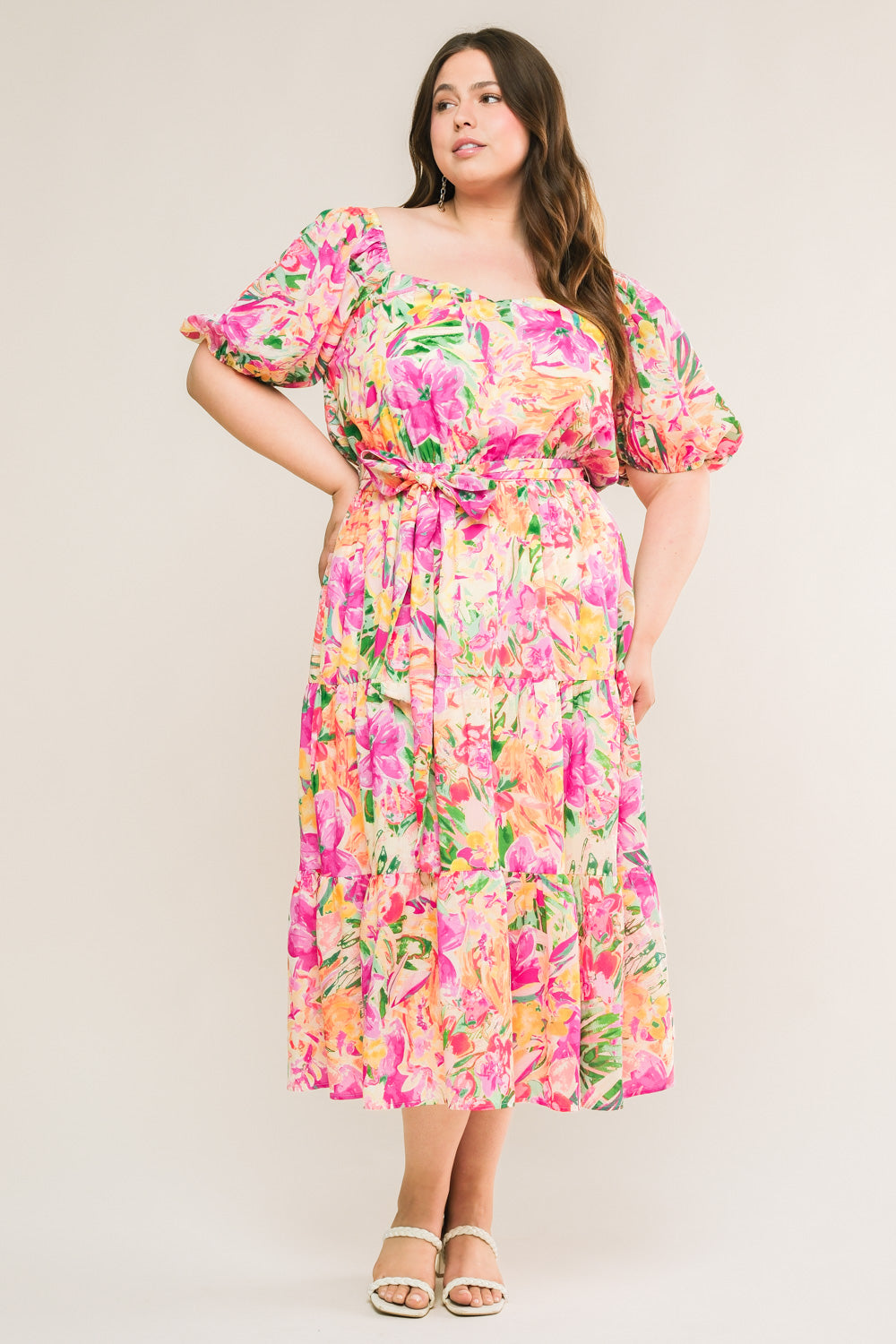 IT STARTS NOW WOVEN MIDI DRESS - By Baano