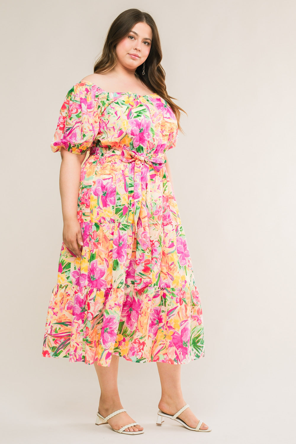 IT STARTS NOW WOVEN MIDI DRESS - By Baano