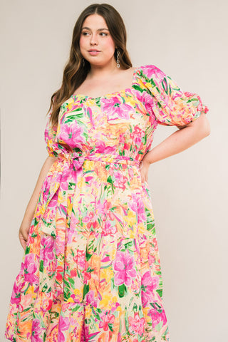 IT STARTS NOW WOVEN MIDI DRESS - By Baano