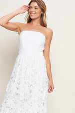 CAREFREE NIGHTS LACE OFF WHITE MIDI DRESS - By Baano