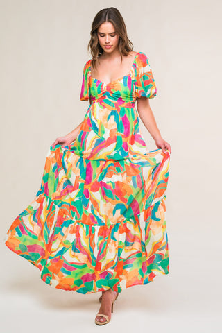 EXCEPTIONAL EXPRESSION WOVEN MAXI DRESS - By Baano