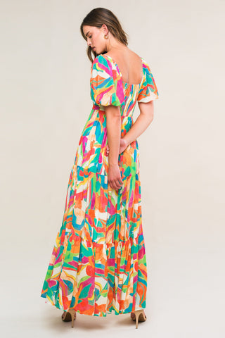 EXCEPTIONAL EXPRESSION WOVEN MAXI DRESS - By Baano