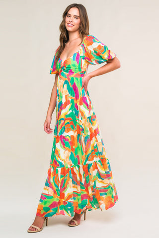 EXCEPTIONAL EXPRESSION WOVEN MAXI DRESS - By Baano