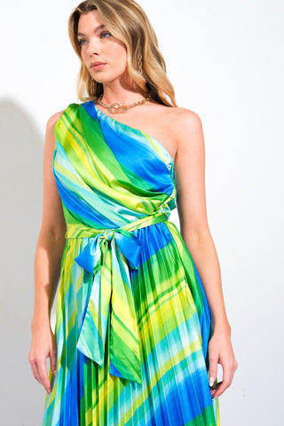 EXUBERANT ELEGANCE WOVEN MIDI DRESS - By Baano