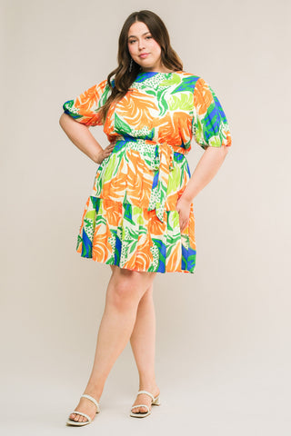LISTEN TO THE MUSIC WOVEN MINI DRESS - By Baano