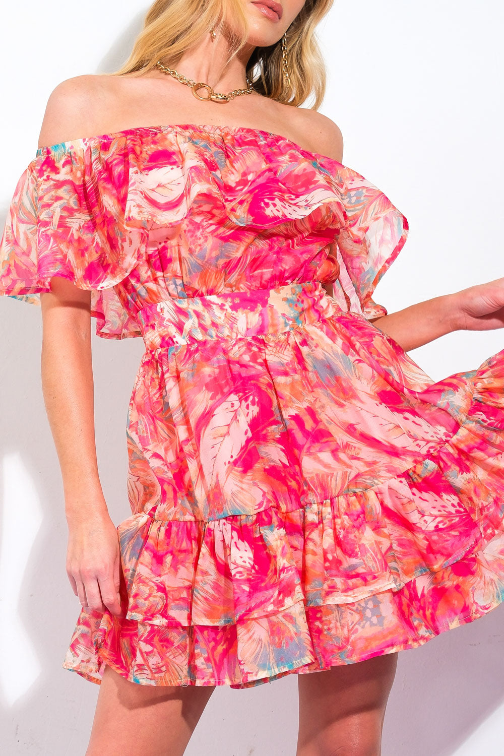 DELICATE WONDER WOVEN MINI DRESS - By Baano