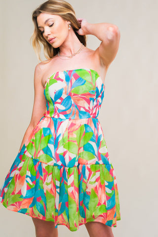 PRISTINE PRESENCE WOVEN MINI DRESS - By Baano