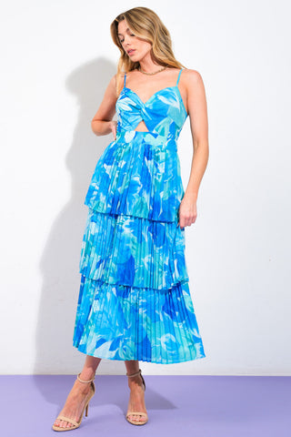 TAKE A VACATION OCEAN WOVEN MIDI DRESS - By Baano