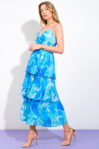 TAKE A VACATION OCEAN WOVEN MIDI DRESS - By Baano