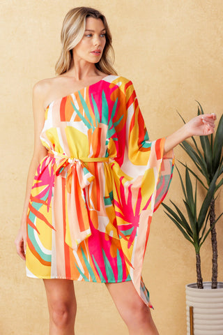 EASY WAY OUT WOVEN KAFTAN MINI DRESS - By Baano