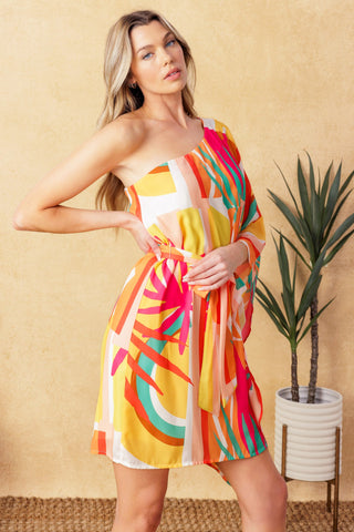 EASY WAY OUT WOVEN KAFTAN MINI DRESS - By Baano