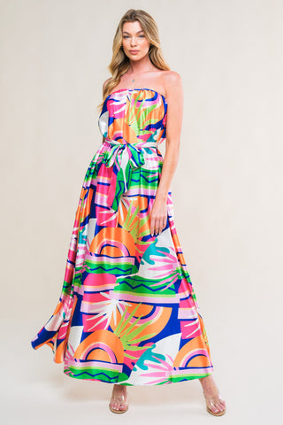 SUMMERY INCLINATION WOVEN MIDI DRESS - By Baano