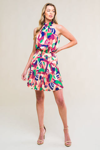SWEETLY ELEVATED WOVEN MINI DRESS - By Baano