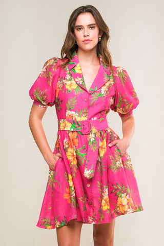 REMARKABLE ENTRANCE WOVEN MINI DRESS - By Baano