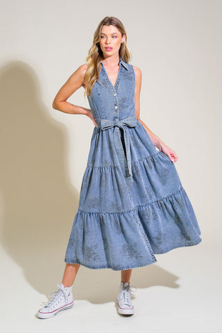 LIFE’S PATHWAYS DENIM SHIRT DRESS - By Baano