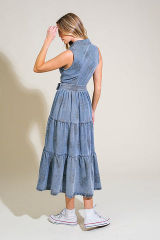 LIFE’S PATHWAYS DENIM SHIRT DRESS - By Baano
