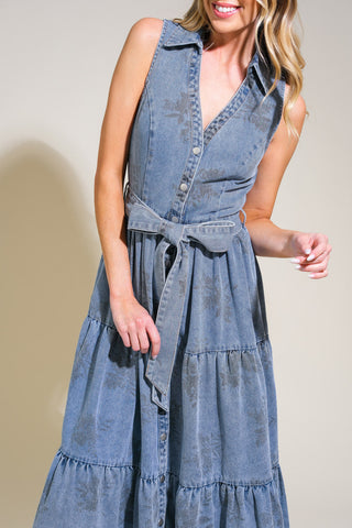 LIFE’S PATHWAYS DENIM SHIRT DRESS - By Baano