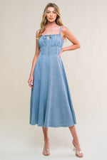 GORGEOUS ADORNMENT DENIM MINI DRESS - By Baano