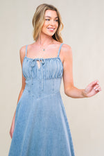 GORGEOUS ADORNMENT DENIM MINI DRESS - By Baano