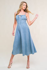 GORGEOUS ADORNMENT DENIM MINI DRESS - By Baano