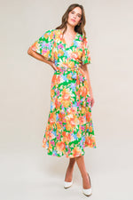 EFFERVESCENT LOVE TRUE WRAP MIDI DRESS - By Baano