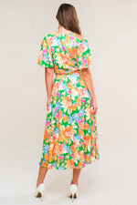 EFFERVESCENT LOVE TRUE WRAP MIDI DRESS - By Baano