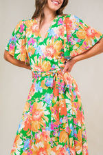 EFFERVESCENT LOVE TRUE WRAP MIDI DRESS - By Baano