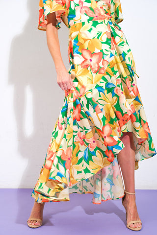 ELABORATE CHARM WOVEN HI-LO DRESS - By Baano