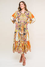 AESTHETIC POSE WOVEN MIDI DRESS - By Baano