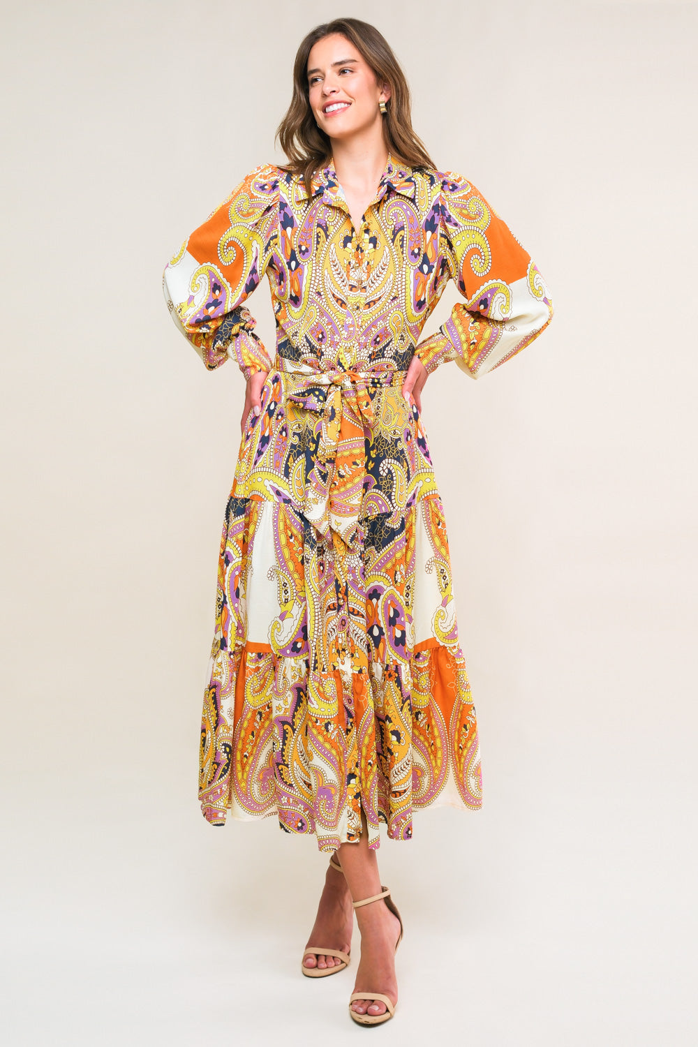 AESTHETIC POSE WOVEN MIDI DRESS - By Baano