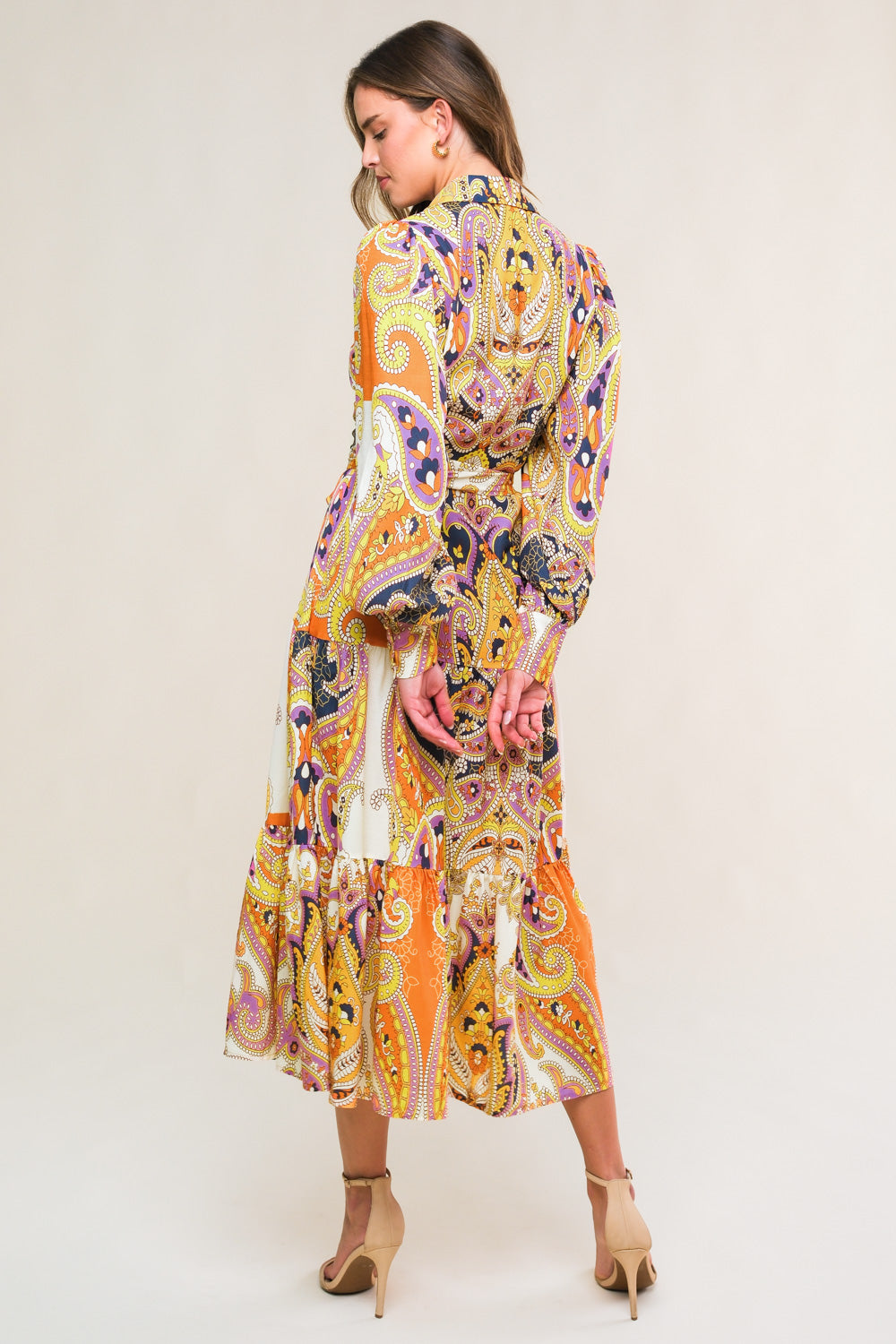 AESTHETIC POSE WOVEN MIDI DRESS - By Baano