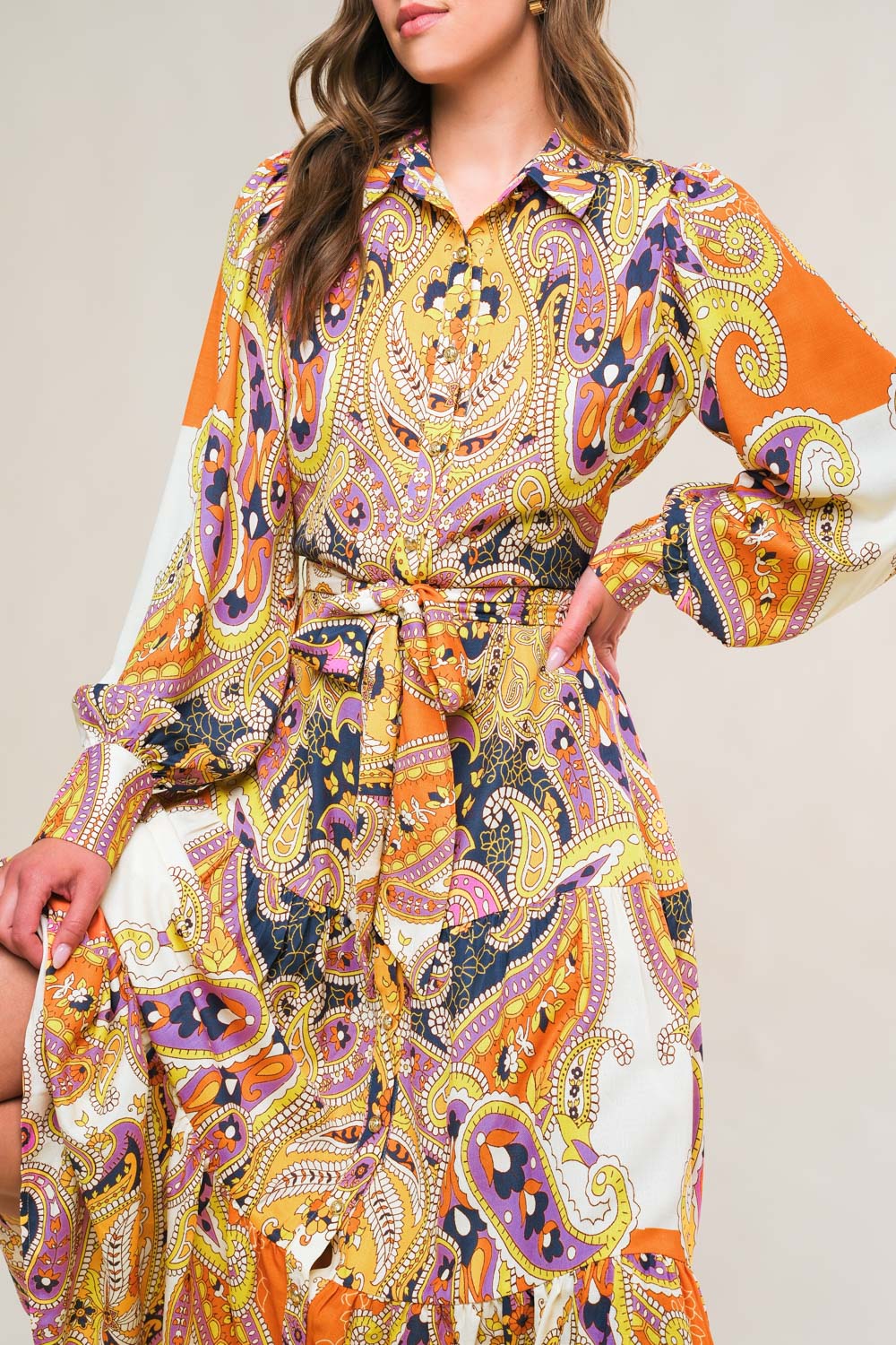 AESTHETIC POSE WOVEN MIDI DRESS - By Baano