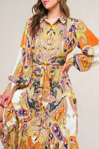 AESTHETIC POSE WOVEN MIDI DRESS - By Baano