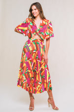 IRRESISTIBLE FUN WOVEN MIDI DRESS - By Baano