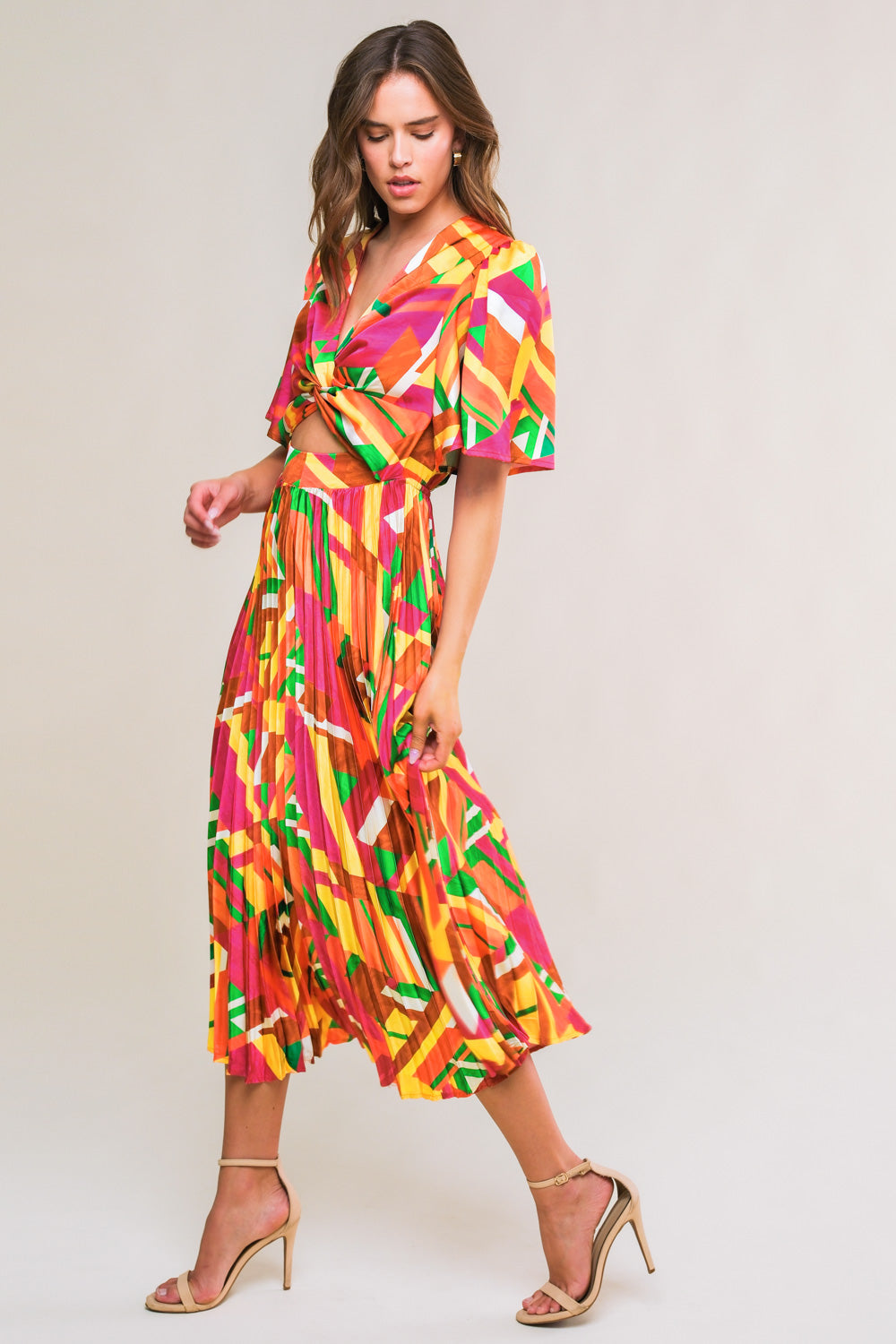 IRRESISTIBLE FUN WOVEN MIDI DRESS - By Baano