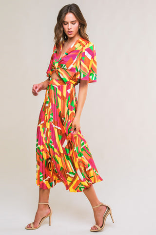 IRRESISTIBLE FUN WOVEN MIDI DRESS - By Baano