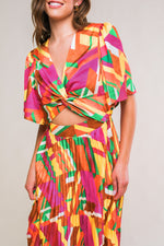 IRRESISTIBLE FUN WOVEN MIDI DRESS - By Baano