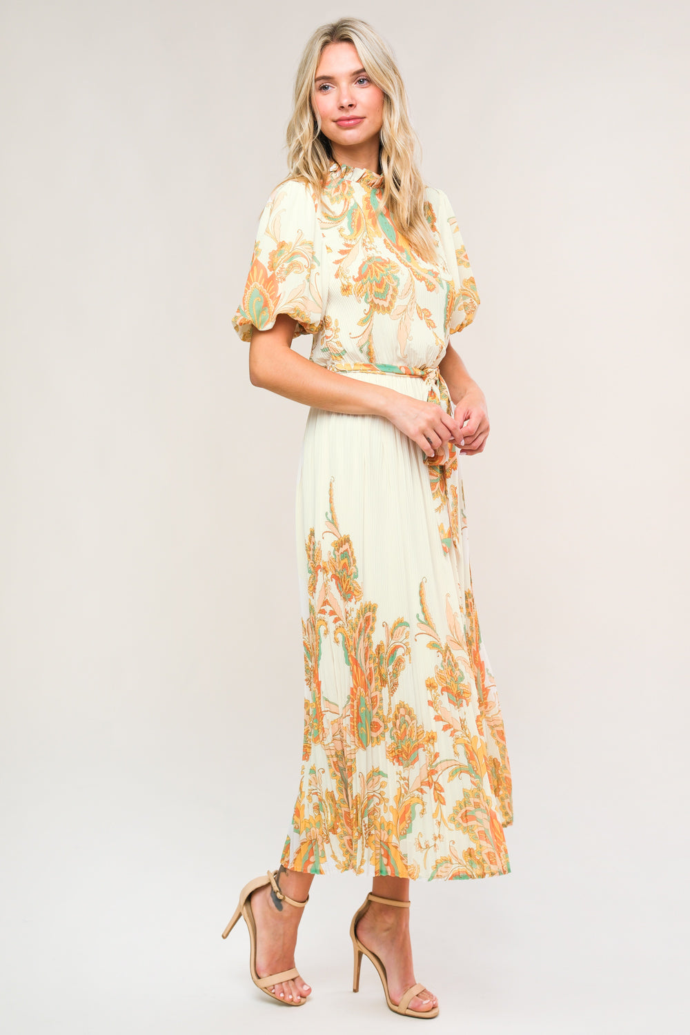 ENCHANTED TO MEET WOVEN MIDI DRESS - By Baano