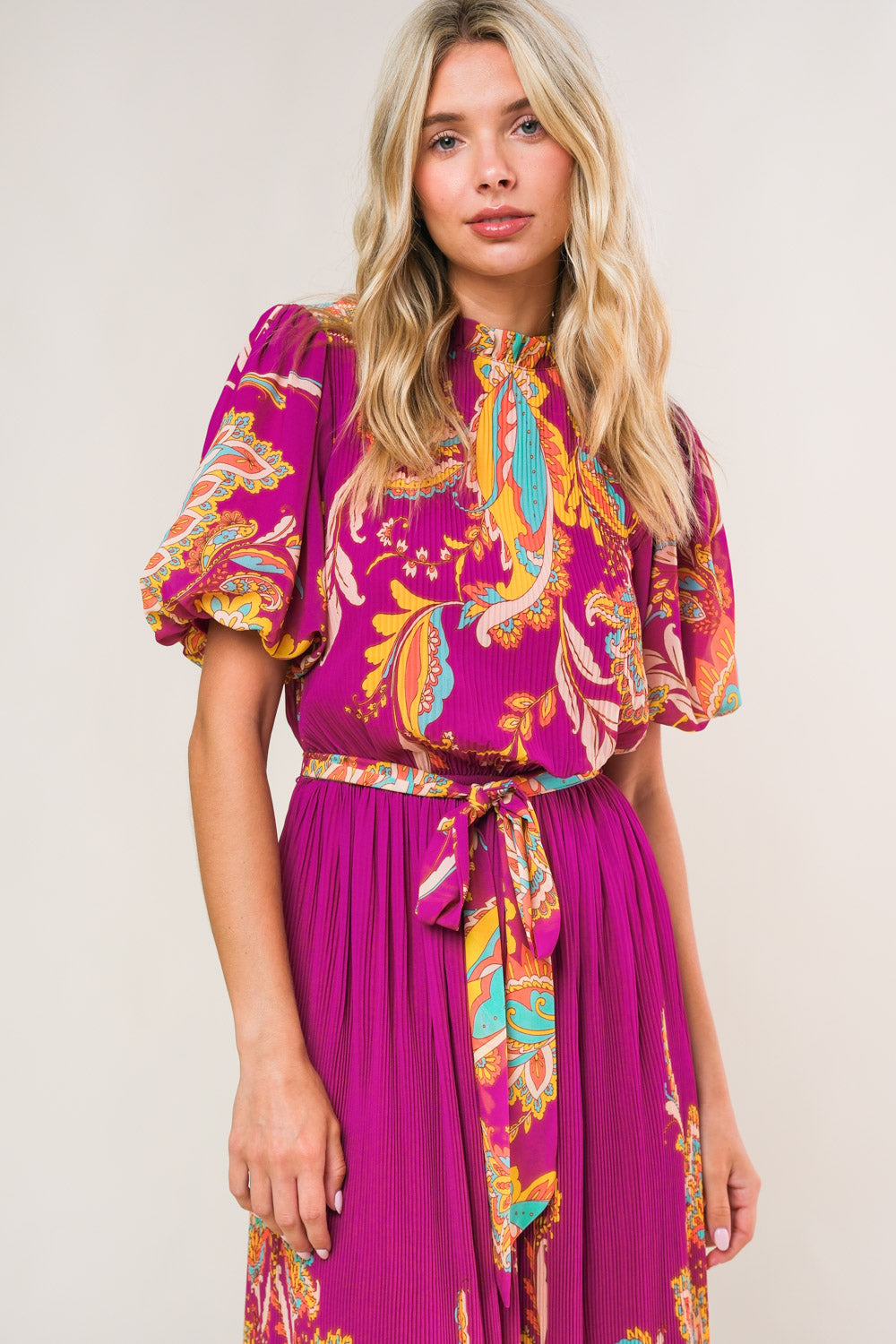 ENCHANTED TO MEET WOVEN MIDI DRESS - By Baano