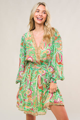 TIME SPENT TOGETHER WOVEN MINI DRESS - By Baano