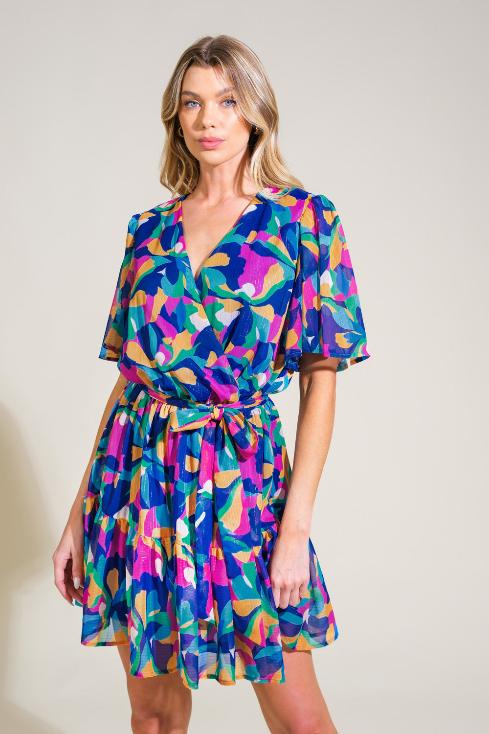 THINK OF ME WOVEN MINI DRESS - By Baano