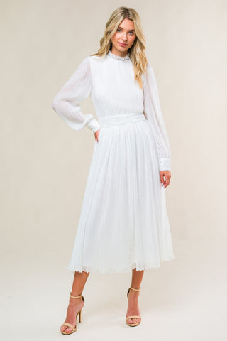 FOREVER WAITING WOVEN MIDI DRESS - By Baano